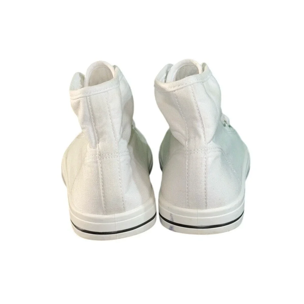 Josiny‎ White Canvas High Top Sneakers Womens Size 8 Lace Up Casual Shoes